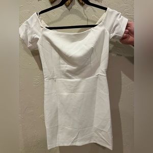 White Cap Sleeve Dress